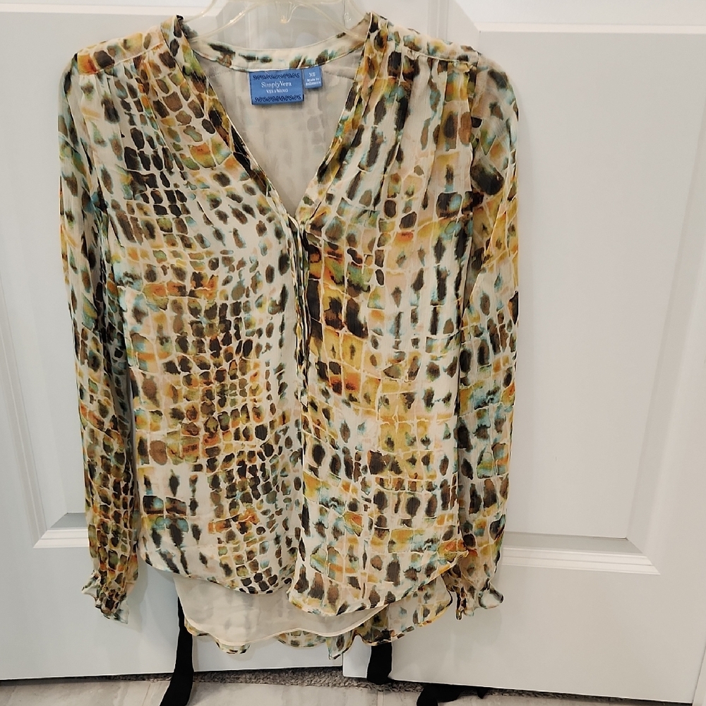 Vera Wang Sheer Women's Top